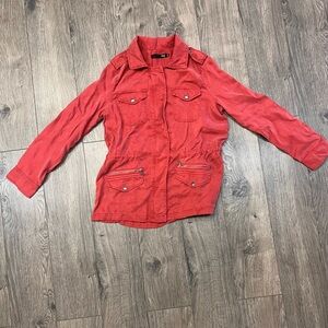 Max Jeans Red Utility Jacket